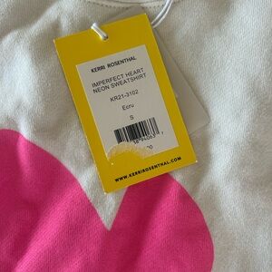 Kerri Rosenthal  Imperfect Neon Heart Sweatshirt NWT